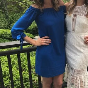 Vince Camuto Off-the-Shoulder Blue Dress